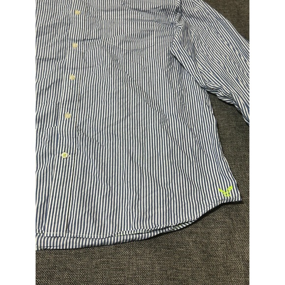 American Eagle Athletic Fit Men's XXL Striped Long Sleeve Shirt - Picture 4 of 7